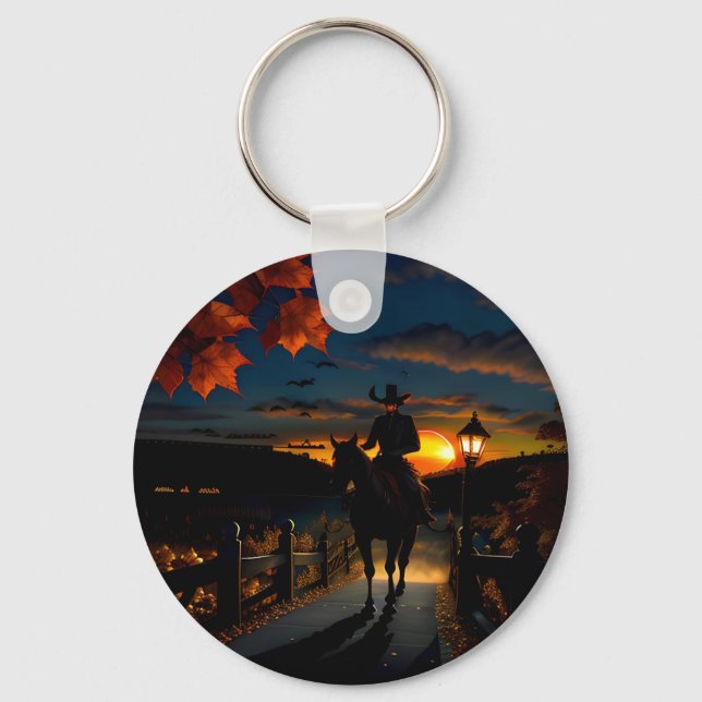 Halloween Landscape Seven Key Ring (Front)
