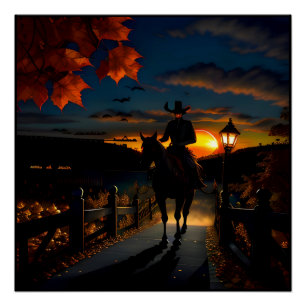 Halloween Landscape Seven Poster