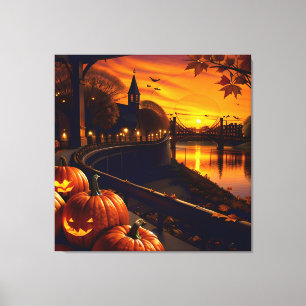Halloween Landscape Two Canvas Print