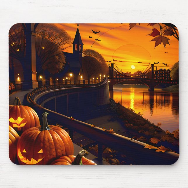 Halloween Landscape Two Mouse Pad (Front)