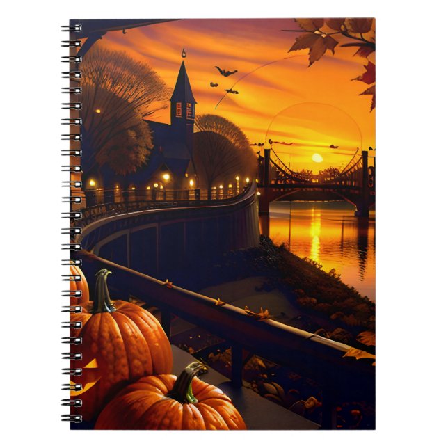 Halloween Landscape Two Notebook (Front)