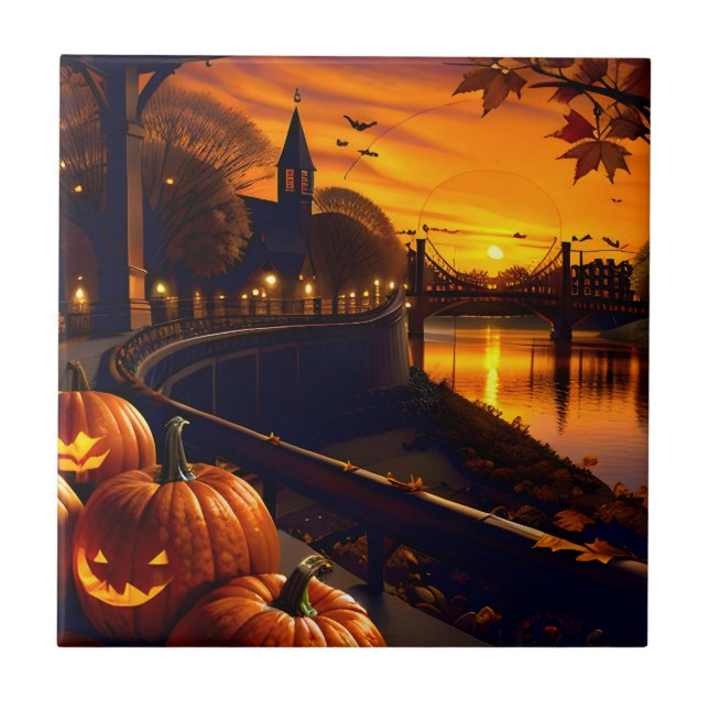 Halloween Landscape Two Tile (Front)