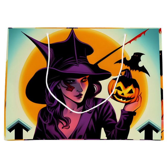 Halloween Large Gift Bag (Front)