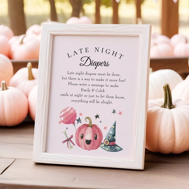 Halloween "Late Night Diapers" Baby Shower Game Poster (Creator Uploaded)