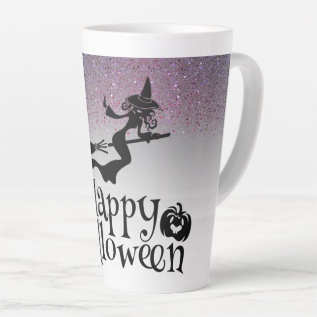 Halloween Latte and Happy Coffee Cup (Right Angle)