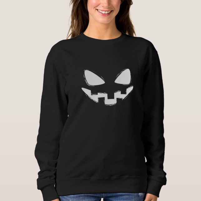 Halloween Lazy Costume Jack O Lantern Sweatshirt (Front)