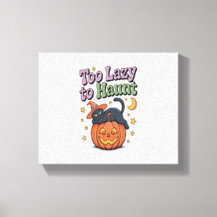 Halloween Lazy Ghost Canvas Print