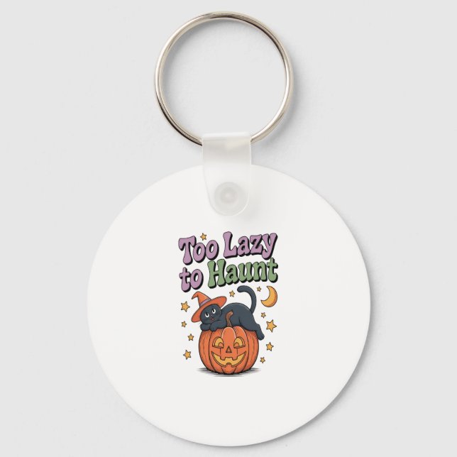 Halloween Lazy Ghost Key Ring (Front)