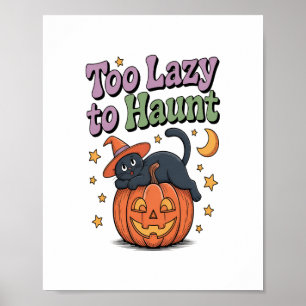 Halloween Lazy Ghost Poster