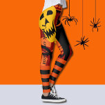Halloween Leggings Black Cat Pumpkin Pants<br><div class="desc">Clear bold designs. Happy Halloween!</div>