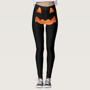 Halloween Leggings Funny Pumpkin Stretchy Pants