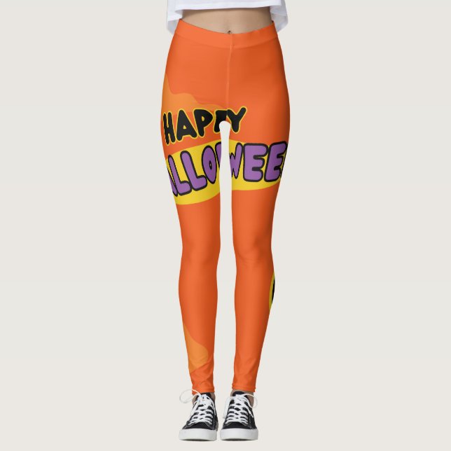 Halloween Leggings. Halloween Pants. Unisex Leggin Leggings (Front)