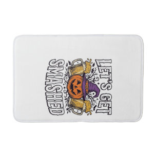 Halloween Let’s Get Smashed Pumpkin Beer Bath Mat