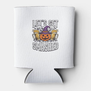 Halloween Let’s Get Smashed Pumpkin Beer Can Cooler
