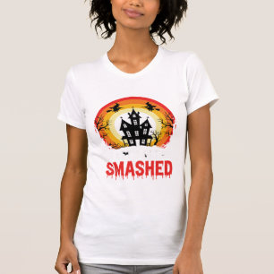 Halloween Lets Get Smashed Haunted House T-Shirt