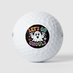Halloween Let's Go Ghouls Ghost Retro Costume Golf Balls