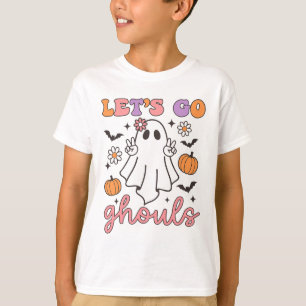 Halloween Let's Go Ghouls Ghost Retro Costume Wome T-Shirt