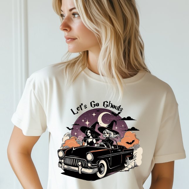 Halloween Let's Go Ghouls Witches Road Trip Tri-Blend Shirt (Creator Uploaded)