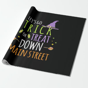 Halloween Lets Go Trick Or Treat Wrapping Paper