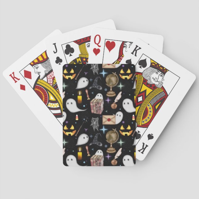 Halloween Library Playing Cards (Back)