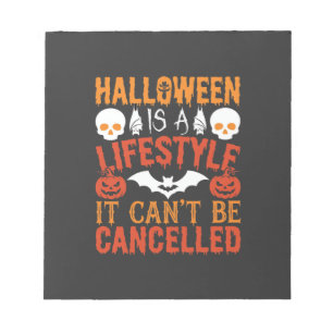 Halloween Lifestyle Bat Pumpkin Typography Vector Notepad