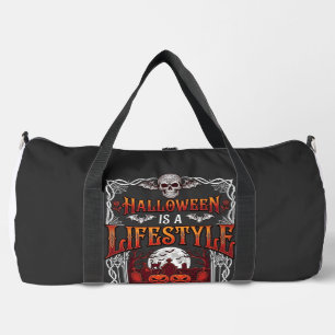 Halloween Lifestyle Bat Skull Graveyard Pumpkins F Duffle Bag