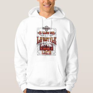 Halloween Lifestyle Bat Skull Graveyard Pumpkins F Hoodie