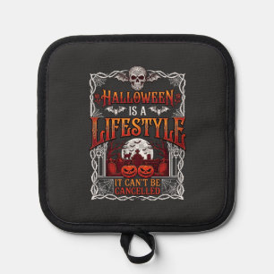 Halloween Lifestyle Bat Skull Graveyard Pumpkins F Pot Holder