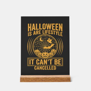 Halloween Lifestyle Bat Spider Web Design_1 Acrylic Sign