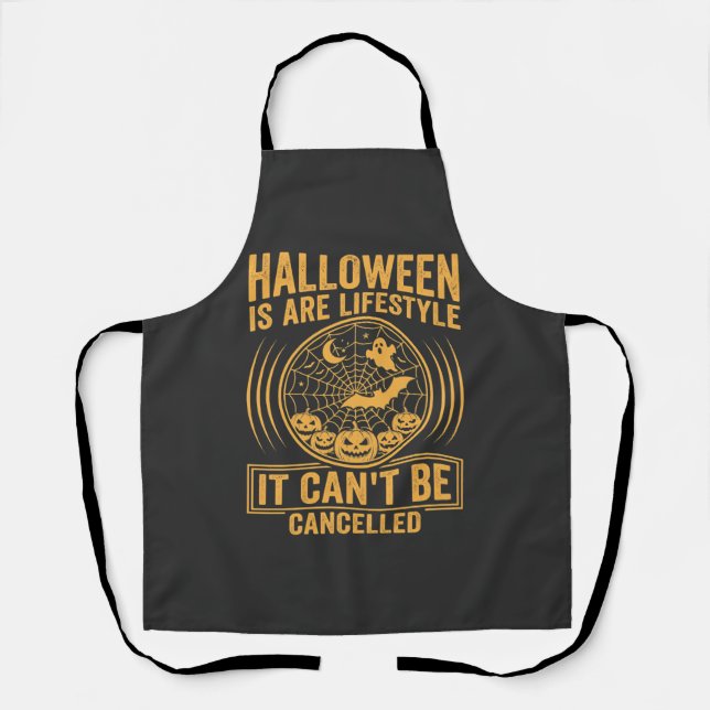 Halloween Lifestyle Bat Spider Web Design_1 Apron (Front)