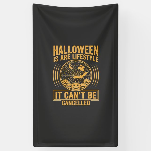 Halloween Lifestyle Bat Spider Web Design_1 Banner (Vertical)