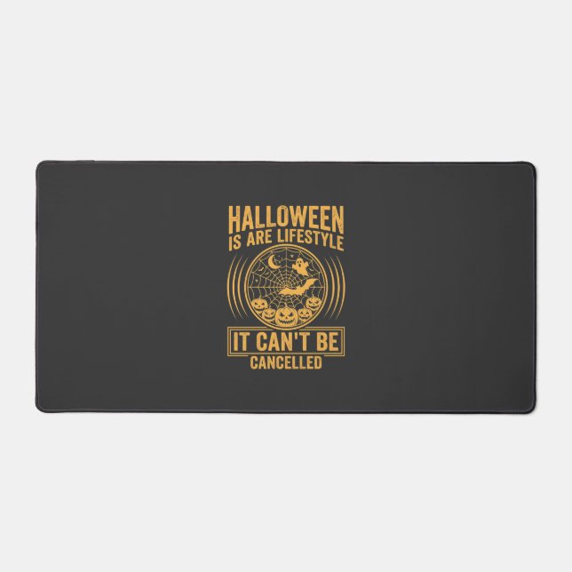 Halloween Lifestyle Bat Spider Web Design_1 Desk Mat (Front)