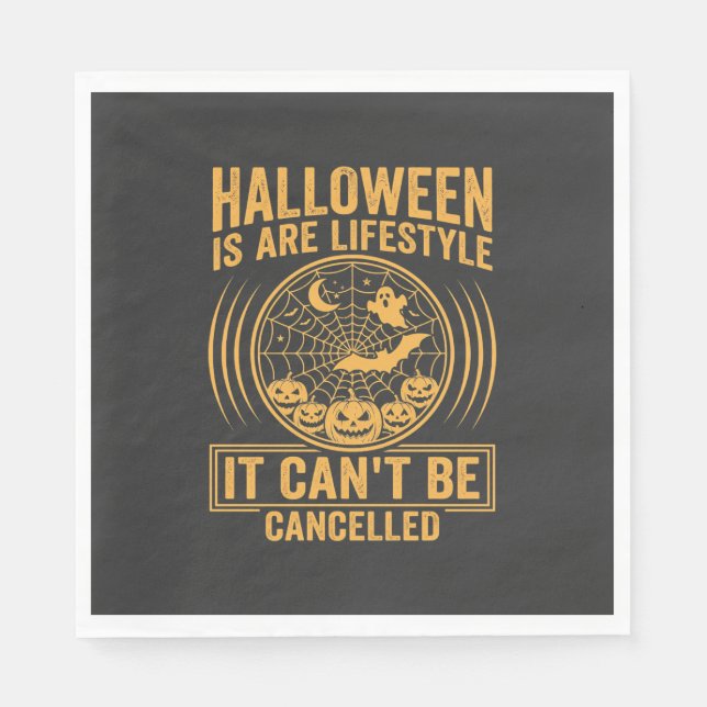 Halloween Lifestyle Bat Spider Web Design_1 Napkin (Front)