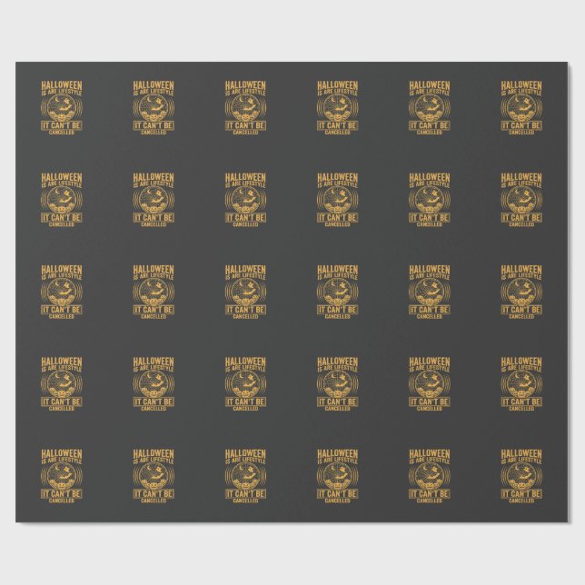Halloween Lifestyle Bat Spider Web Design_1 Wrapping Paper (Flat)