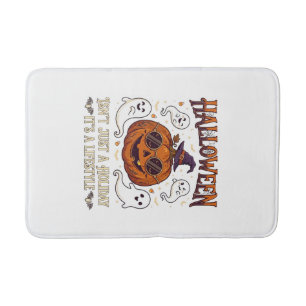 Halloween Lifestyle Pumpkin Sunglasses Witch Hat G Bath Mat