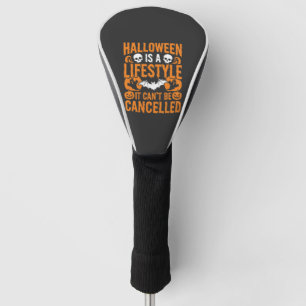 Halloween Lifestyle Spooky Bat Pumpkin Design Golf Head Cover