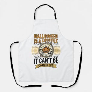 Halloween Lifestyle Vintage Pumpkin Typography Des Apron