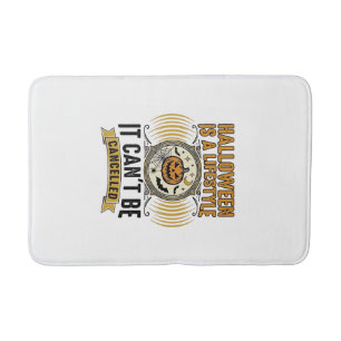 Halloween Lifestyle Vintage Pumpkin Typography Des Bath Mat