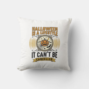 Halloween Lifestyle Vintage Pumpkin Typography Des Cushion