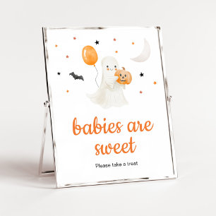 Halloween Little Boo Baby Shower Babies are Sweet Poster