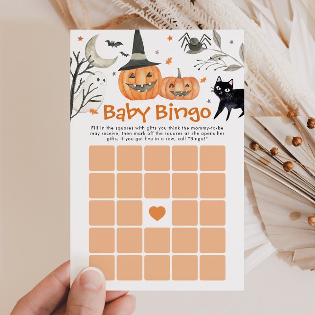 Halloween Little Boo Baby Shower Bingo Game (Creator Uploaded)