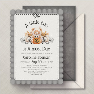 Halloween Little Boo Baby Shower Invitation