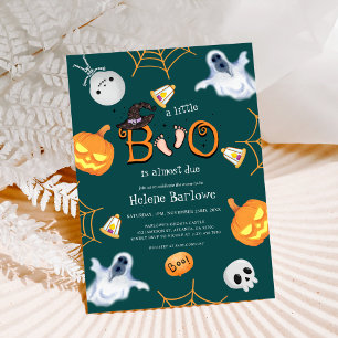 Halloween Little Boo Baby Shower  Invitation
