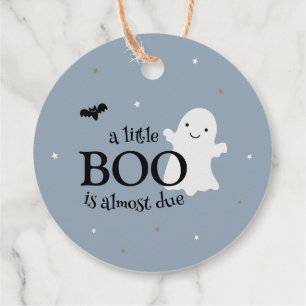 Halloween Little Boo Boy Baby Shower Thank You Favour Tags