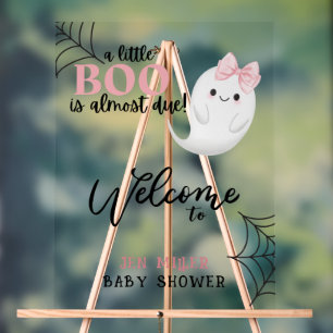 Halloween little boo Ghosts welcome baby shower Acrylic Sign