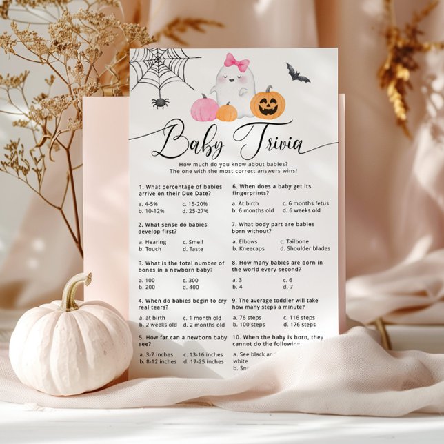 Halloween Little Boo pink baby trivia game (Creator Uploaded)