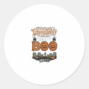 Halloween Little Boo Yah Cute Spooky Vector Design Classic Round Sticker