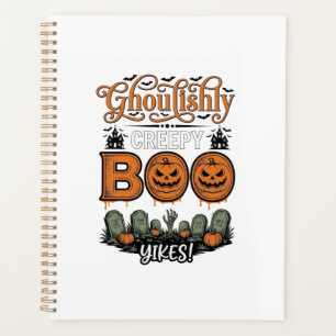 Halloween Little Boo Yah Cute Spooky Vector Design Planner