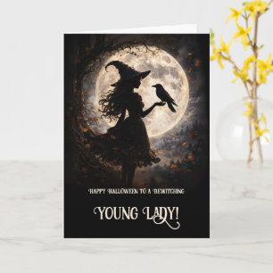 Halloween Little Enchanting Witch for Kids Girl  Card