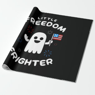 Halloween Little Freedom Frighter Wrapping Paper